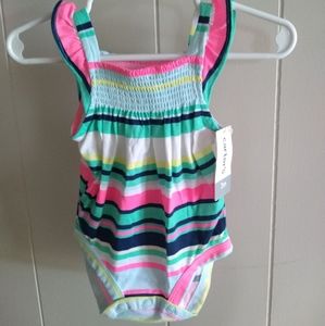 Baby girl smocked romper